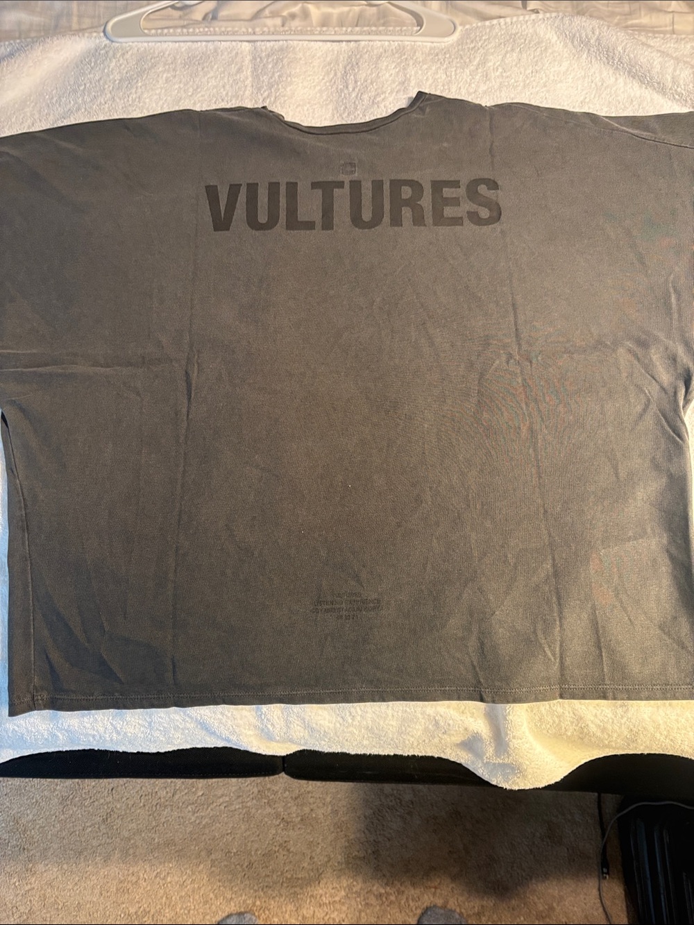 Yeezy VULTURES Short Sleeve Tee - Black - heavyweight shirt